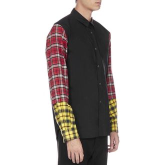 Comme Des Gar&ccedil;ons Mens Black Cotton Pattern Shirt