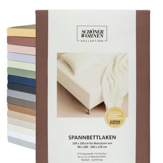 Sch&ouml;ner Wohnen Kollektion Sch&ouml;ner Wohnen S&aacute;bana Ajustable Flat - 1 Unidad 200x200 Cm, Blanco
