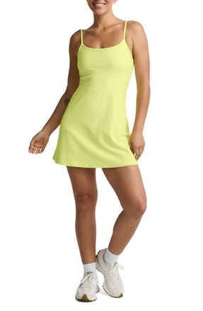 Beyond Yoga Energize Space Dye Active Dress in Electric Lime Heather at Nordstrom, Size X-Large