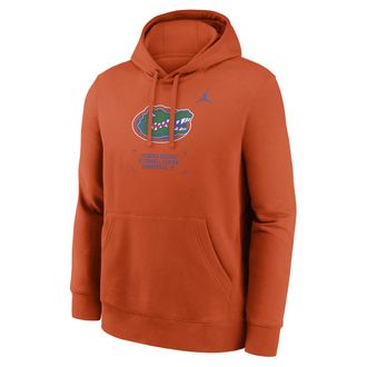 Nike Jordan Mens Florida Club Basketball 2-Hit Jordan College Pullover Hoodie in Orange | NKDK89MUFN-419