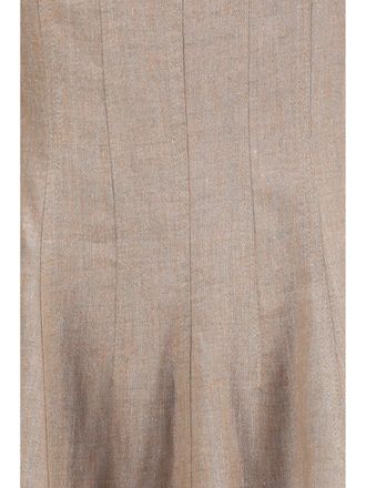 Brunello Cucinelli Womens Dress Sparkling Linen Twill Pink