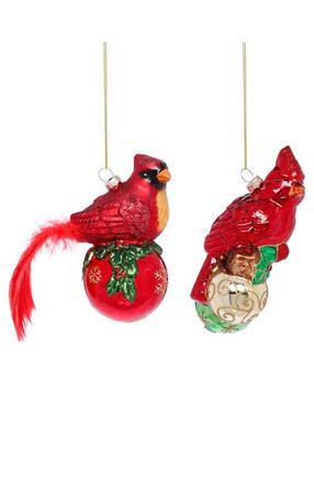 Mark Roberts Cardinal on Ball Ornament, Set of 6 in Red at Nordstrom