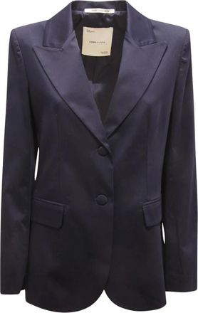 Emma & Gaia 35S414 Jas - Dames - Blazers - Blauw - M - Katoen - Jassen