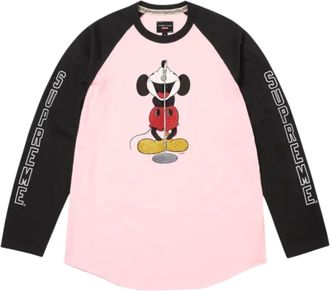 SUPREME x Number (N)Ine x Mickey Mouse Raglan Long-Sleeve T-Shirt Pink FW25KN46-PINK