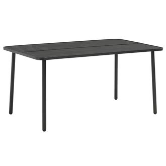vidaXL Mesa De Jard&iacute;n De Acero Gris Oscuro 150x90x72 Cm Vidaxl