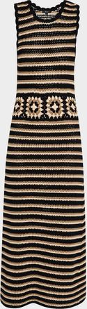 Rails Coco Crochet-Knit Midi Dress