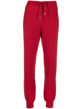 Barrie drawstring cashmere track pants - Red