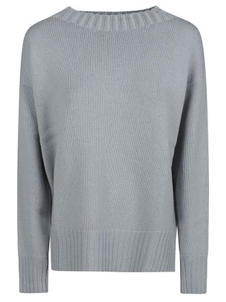 Drumohr Softly Knitted Round Neck Sweater in Grey