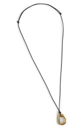 Madewell Sculptural Pendant Cord Necklace in Antique Gold at Nordstrom