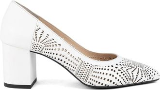 Sergio Moretti Schoenen, Dames, Wit, 37 EU, Leer, Witte Klassieke Gesloten Pumps