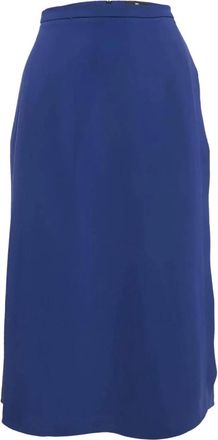 Elisabetta Franchi Midi-rok van cr&ecirc;pe - Blauw