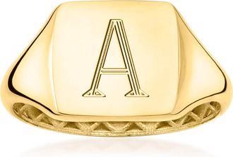 Ross-Simons Italian 14kt Yellow Gold Personalized Signet Ring