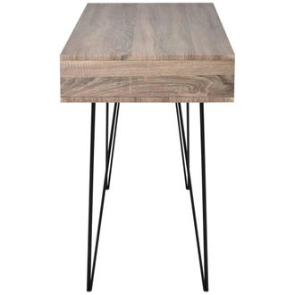 Berkfield Home Durable Desk with 2 Compartments Grey
