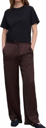 House of Dagmar Drawstring Pull-On Trousers In Chocolate Brown