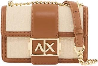 A|X Armani Exchange Jodie S Mini Crossbody Tas - Dames - Schoudertassen - Bruin - ONE Size - Leer - Tassen