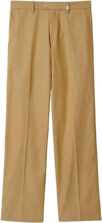 Burberry straight-leg cotton trousers - men - Cotton - 46 - Neutrals