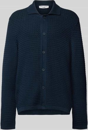 Marc O'Polo Denim Marc OPolo Denim Regular Fit Strickjacke aus reiner Baumwolle in Marine, Gr&ouml;&szlig;e XXL