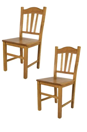 Tommychairs Tommychairs - Set 2 Sedie Modello Silvana Per Cucina Bar E Sala Da Pranzo, Robusta Struttura In Legno Di Faggio Color Rovere E Seduta In Paglia