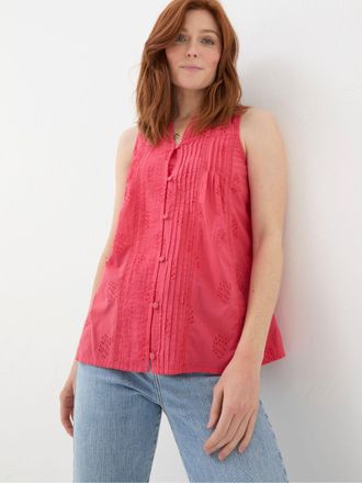 Fat Face FatFace Cassie Red Embroidered Cami Vest