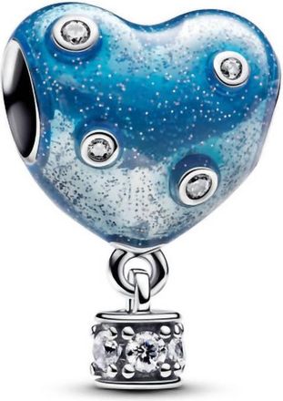 Pandora Womens Hot Air Balloon Heart Charm In Silver/blue