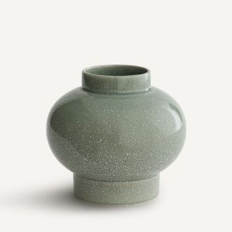 AM.PM Ronde vaas van gestippeld geglazuurd keramiek, LECCIA