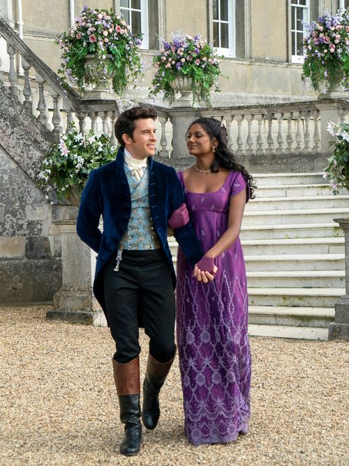 Bridgerton. (L to R) Jonathan Bailey as Anthony Bridgerton, Simone Ashley as Kate Sharma in episode 208 of Bridgerton. Cr. Liam Daniel/Netflix © 2022