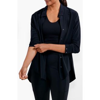 Nic+Zoe UPF 50+ Stretch Shirt in Black Onyx at Nordstrom Rack, Size Small