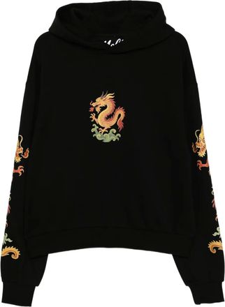 Melt Hoodie met print - Zwart