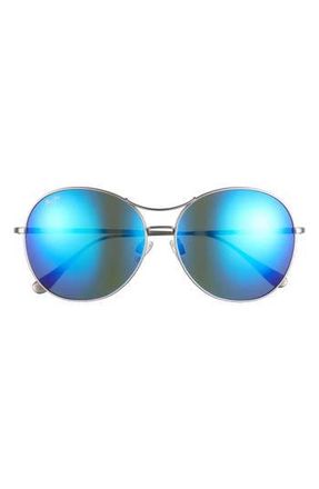 Maui Jim 61mm Core Circle Polarized Sunglasses in Titanium Titanium Blue at Nordstrom Rack