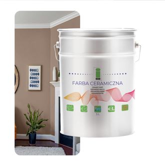 OEM Pintura Cer&aacute;mica Lavable Para Paredes, Color Marr&oacute;n Claro Caf&eacute; Con Leche, 5 Litros
