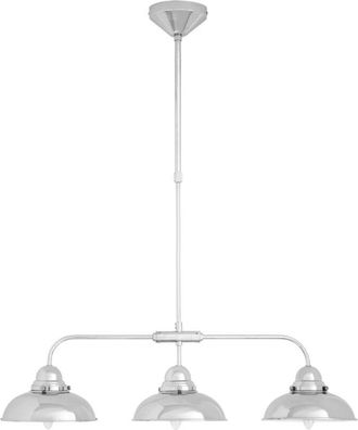 Premier Housewares Ceiling Lights Silver Finish Round Shape 3 Pendant Light Antique Ceiling Lighting Contemporary Pendant Hanging Lighting For