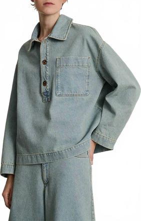 SOEUR Austin Denim Shirt In Blue