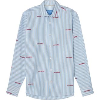 Robert Talbott Reynolds Novelty Bengal Twill Shirt in Light Blue at Nordstrom, Size X-Large