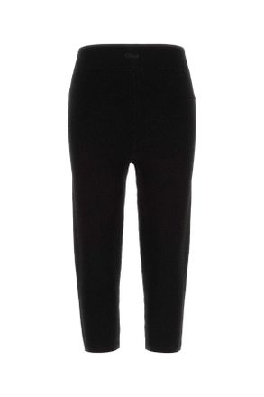Chlo&eacute; Womens Black Knit Leggings Pantaloni