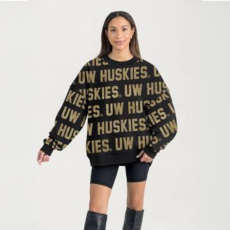 Gameday Couture Womens Gameday Couture Black Washington Huskies Hype Era Sweatshirt at Nordstrom, Size X-Large
