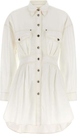 Versace White Shirt Collar Mini Dress