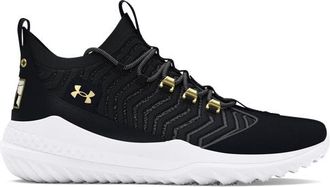 Under Armour Mens Harper 9 Turf - Baseball Shoes Black/White/Metallic Gold Size 10.0