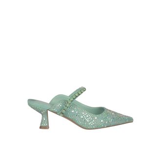 Alma En Pena Heeled Mules, female, Green, 6 UK, Sparkling High Heeled Shoe