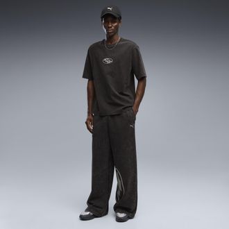 Puma Pantaloni Wide Graphic unisex, Abbigliamento, Nero, XXL