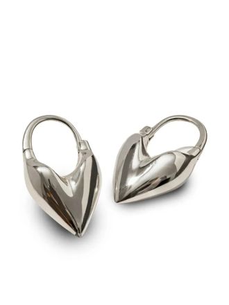 Otiumberg heart-motif hoop earrings - women - Recycled Sterling Silver - One Size