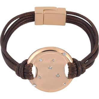 Shelli Segal Crystal Suede Layered Bracelet in Brown at Nordstrom Rack