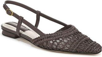 Franco Sarto Riona Slingback Flat in Chocolate Brown at Nordstrom, Size 7.5
