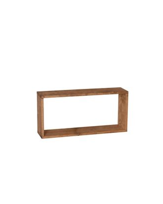 Deco Wood Mueble auxiliar de madera maciza en tono marr&oacute;n