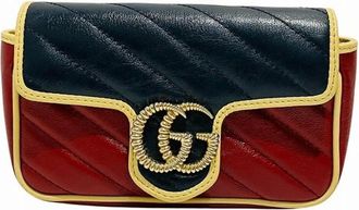 Gucci Pre-owned Cross Body Bags, female, Multicolor, Size: ONE SIZE Pre-owned Quilted Leather Belt Bag