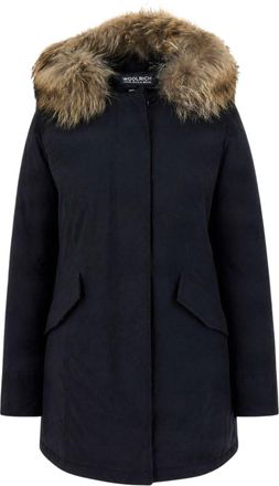Woolrich Classic Black Parka with Raccoon Fur Trim