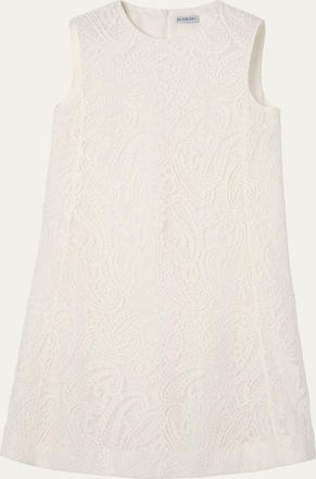 Burberry Elysande Paisley Lace Sleeveless Mini Dress