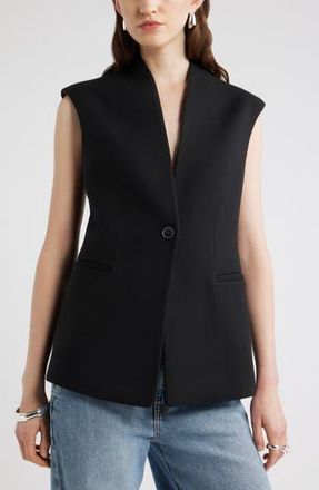 Nordstrom One-Button Vest in Black at Nordstrom Rack, Size Xx-Small