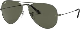 Ray-Ban Mens Ray-Ban Aviator Green Lens Green Sunglasses - Size: ONE size