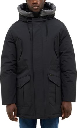 Mustang Outdoorjacke MUSTANG Herren Style Monterey, Herren, Gr. M, schwarz, Canvas, 64% Baumwolle, 36% Polyamid, unifarben, regular fit, Jacken Outdoorjacke