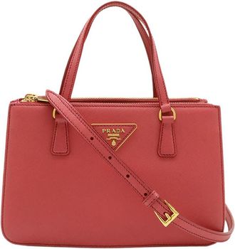 Prada Pre-owned Prada Mini Saffiano Lux Galleria Double Zip Satchel Ladies IHRMMOZNSNC4237U